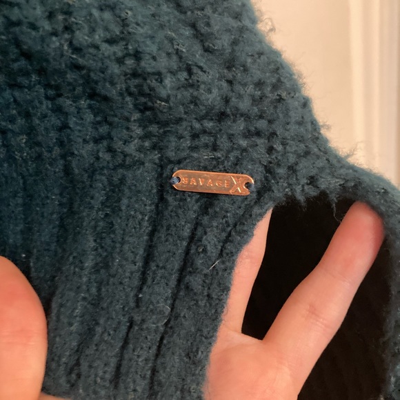 Savage X Fenty Crop Sweater - Blue - Picture 2 of 2